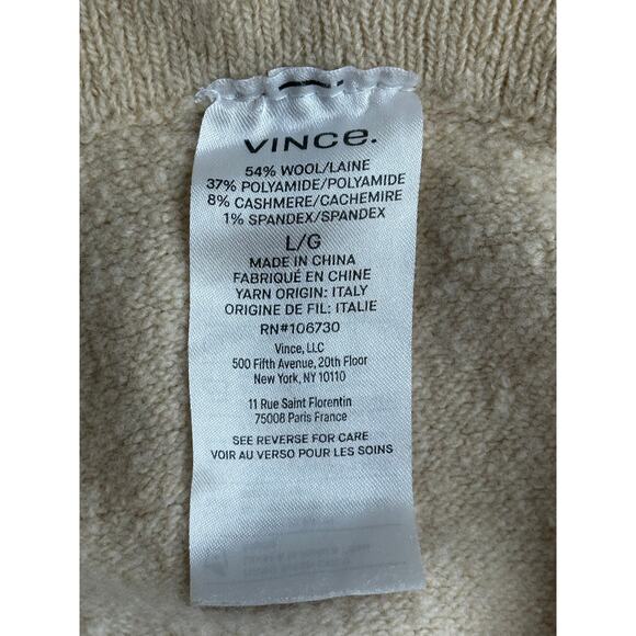 Vince Wool Blend Wide Leg Pants Cropped Oatmeal Beige Cozy Comfy Stretch… - Picture 8 of 13